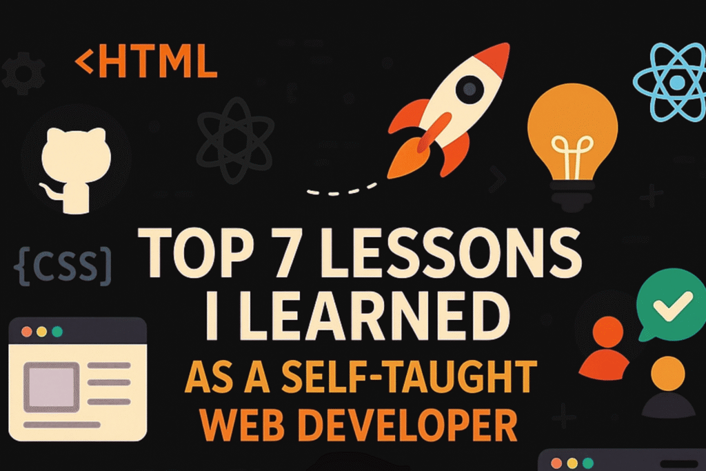 Top 7 Lessons I Learned as a Self-Taught Web Developer